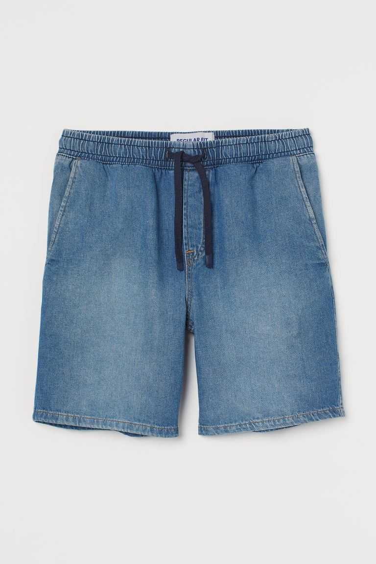 H&M Regular Denim Jogger Men's Shorts Denim Blue | FMPXQIK-92