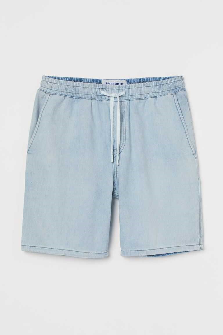 H&M Regular Denim Jogger Men\'s Shorts Denim Blue | FMPXQIK-92