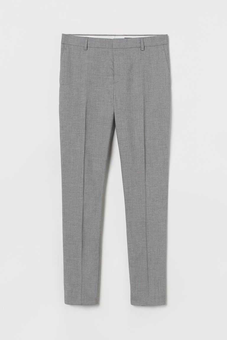 H&M Skinny Fit Men's Suit Pants Gray | ABXMRDN-52