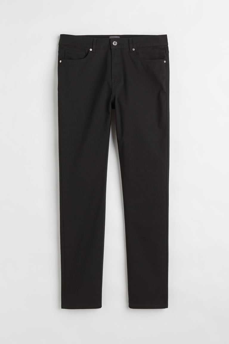 H&M Slim Fit Cotton Twill Men's Pants Khaki green | BLHQTSF-31
