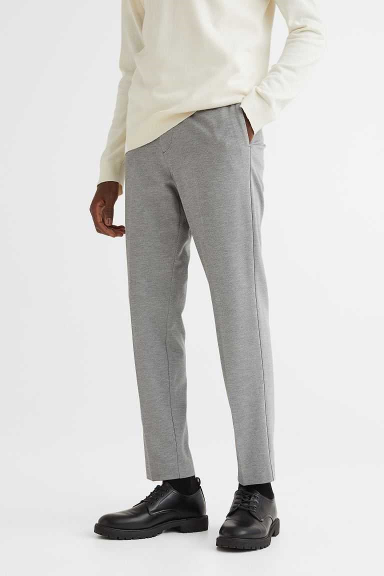 H&M Slim Fit Jersey Men's Suit Pants Gray | KAVTCNP-61