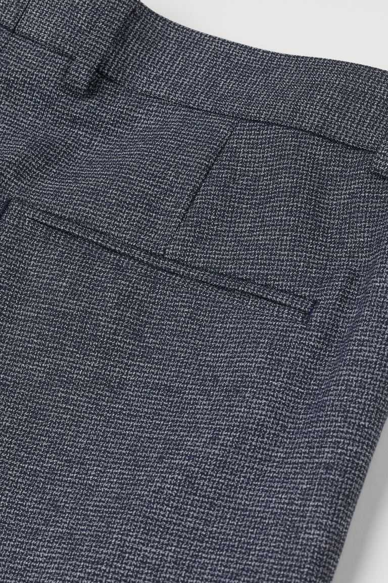 H&M Slim Fit Men's Suit Pants Black/Checked | TOKDYSI-30