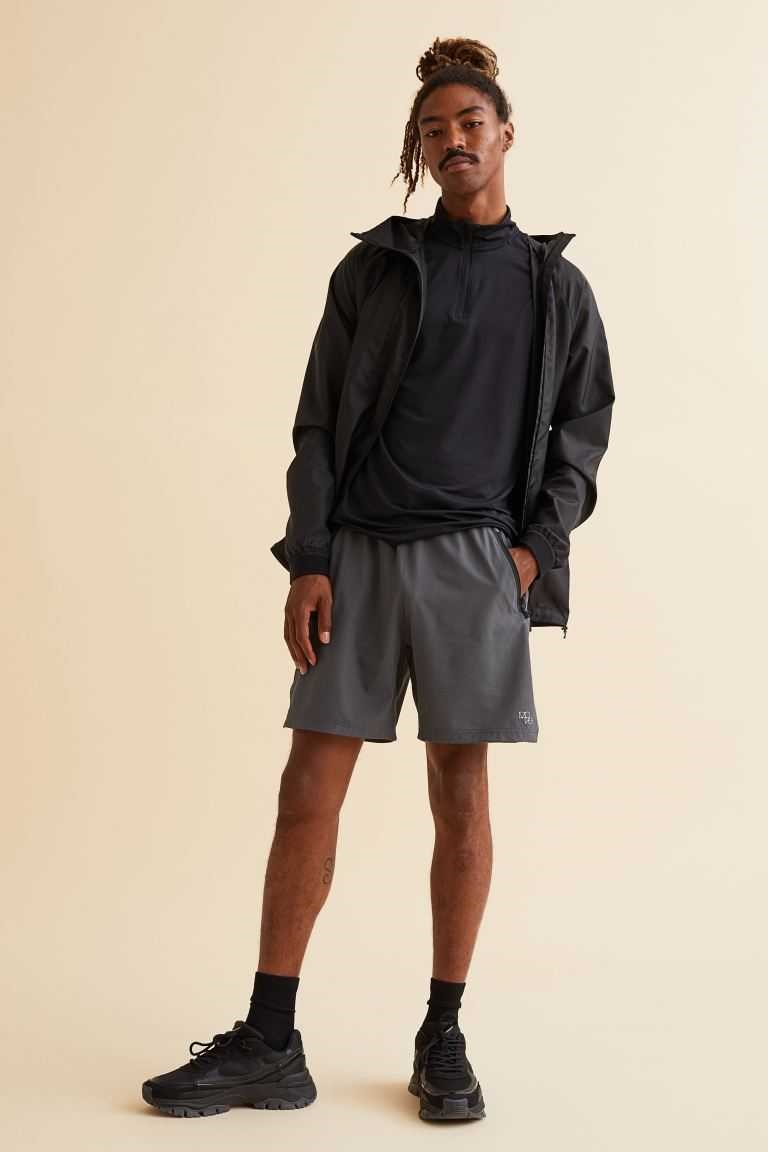 H&M Sports Shorts Men\'s Sport Clothing Dark Blue | FQOMDUT-87