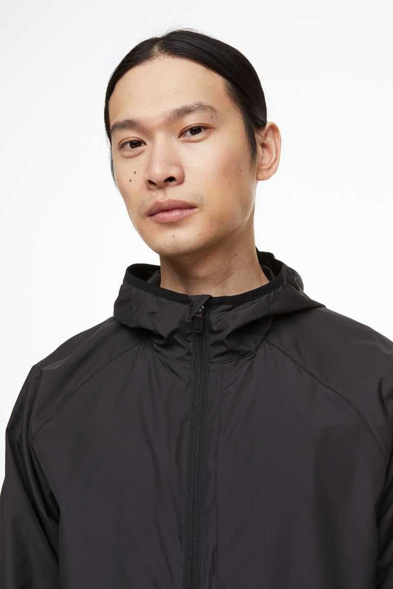 H&M Sports Windbreaker Men's Sport Clothing Dark beige | JTXIWEP-35