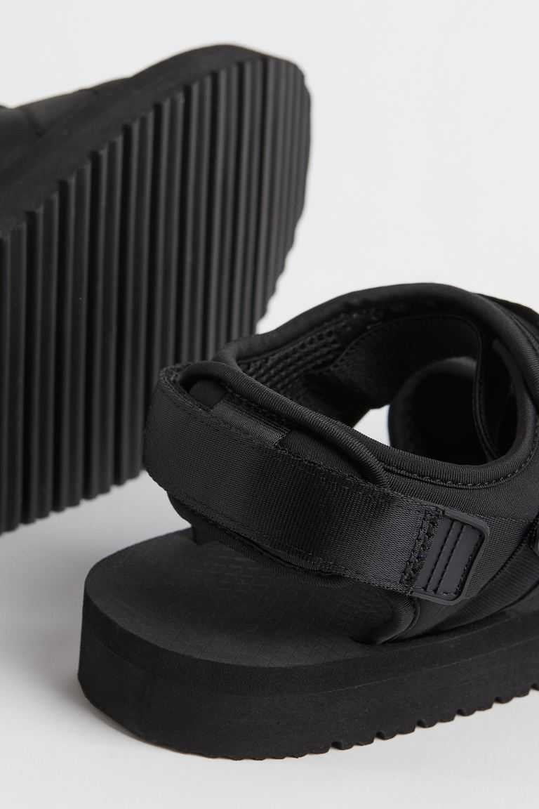 H&M Strappy Men's Sandals Black | XEMPVFI-41