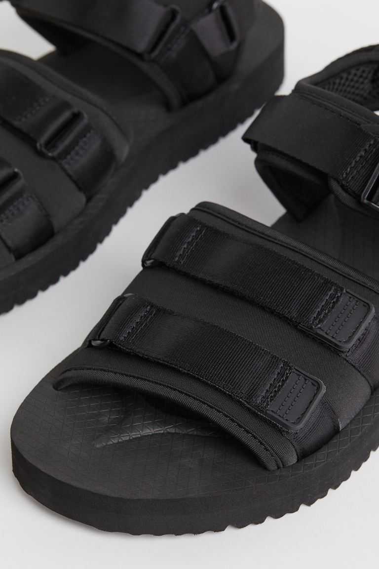 H&M Strappy Men's Sandals Black | XEMPVFI-41