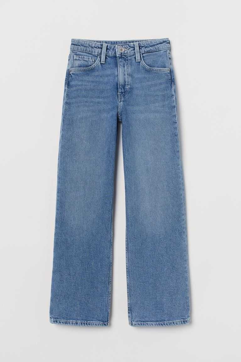 H&M Wide High Jeans Kids\' Clothing Light Denim Blue | KCIUREJ-08