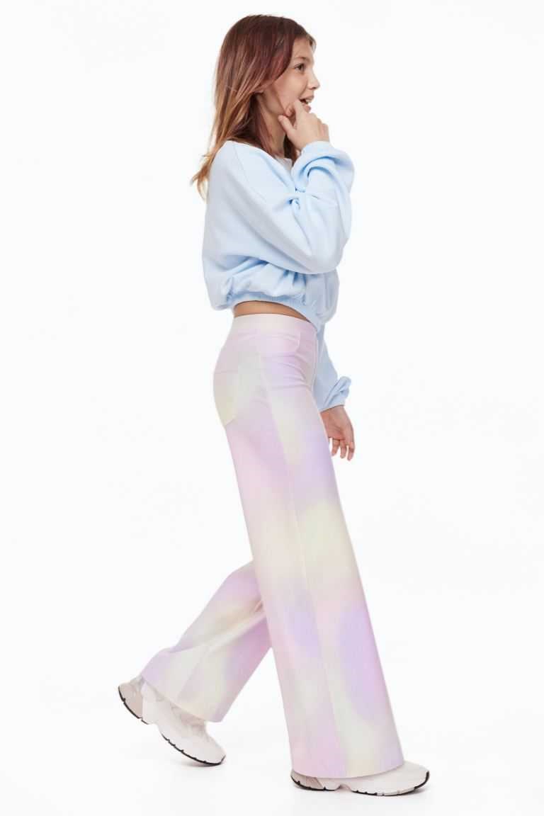 H&M Wide-leg Pants Kids' Clothing Light Purple/Ombre | ETSCPBA-15