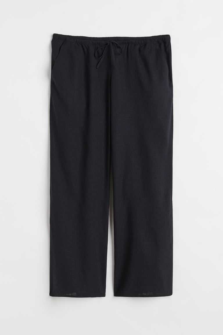 H&M Wide-leg Pants Women's Plus Sizes Black | TSNMYFA-39