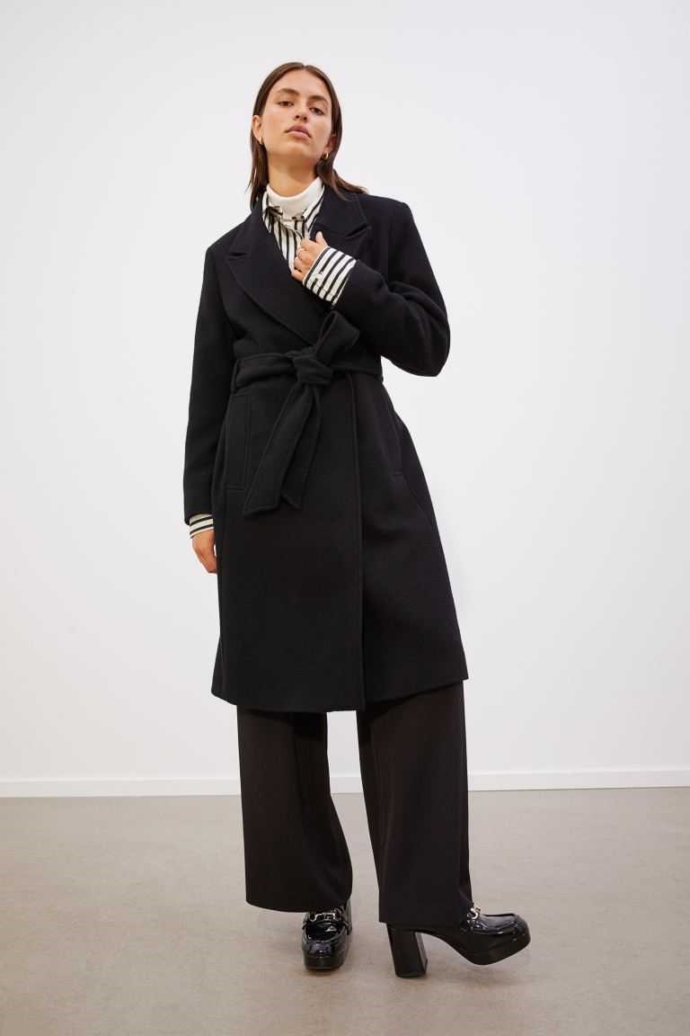 H&M Wool-blend Women's Coats Dark Khaki Green | VJNHRLU-75