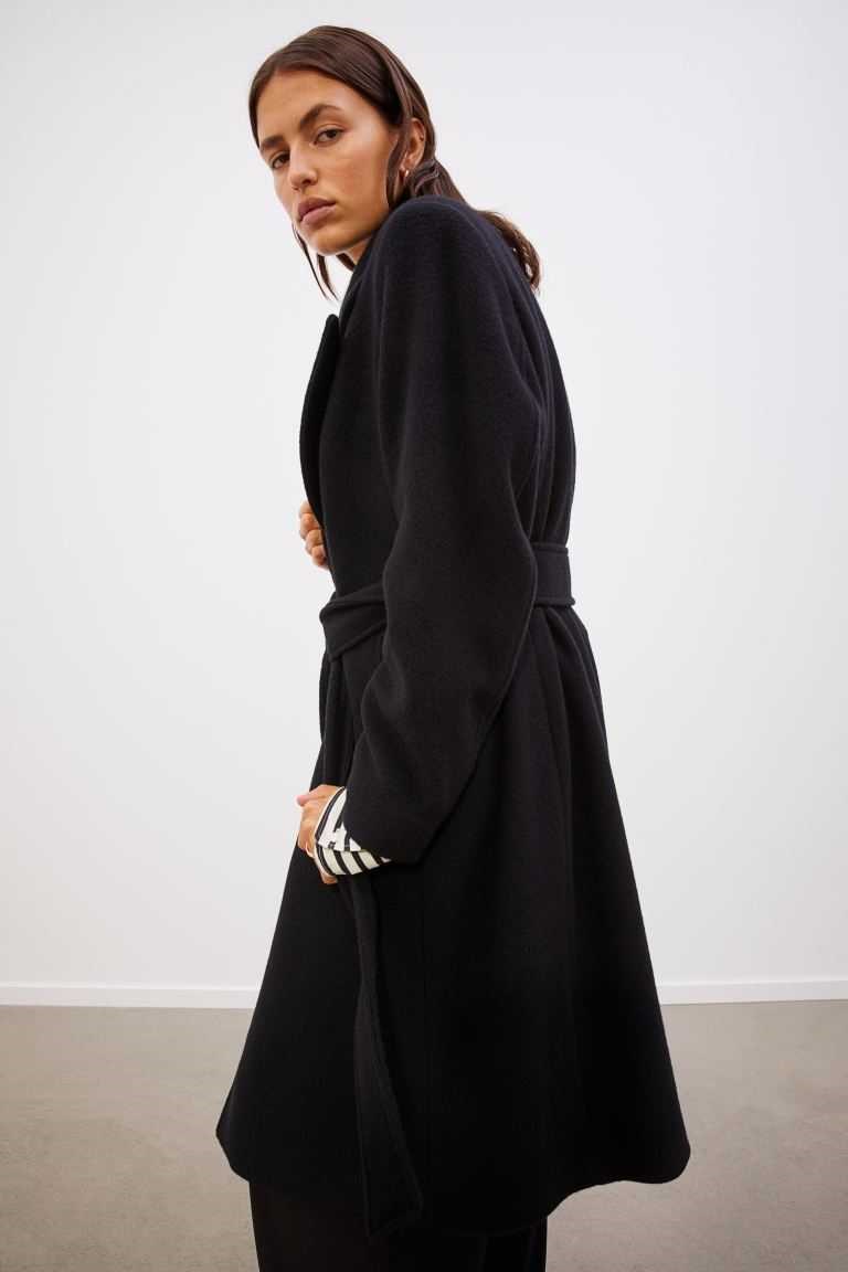 H&M Wool-blend Women\'s Coats Dark Khaki Green | VJNHRLU-75